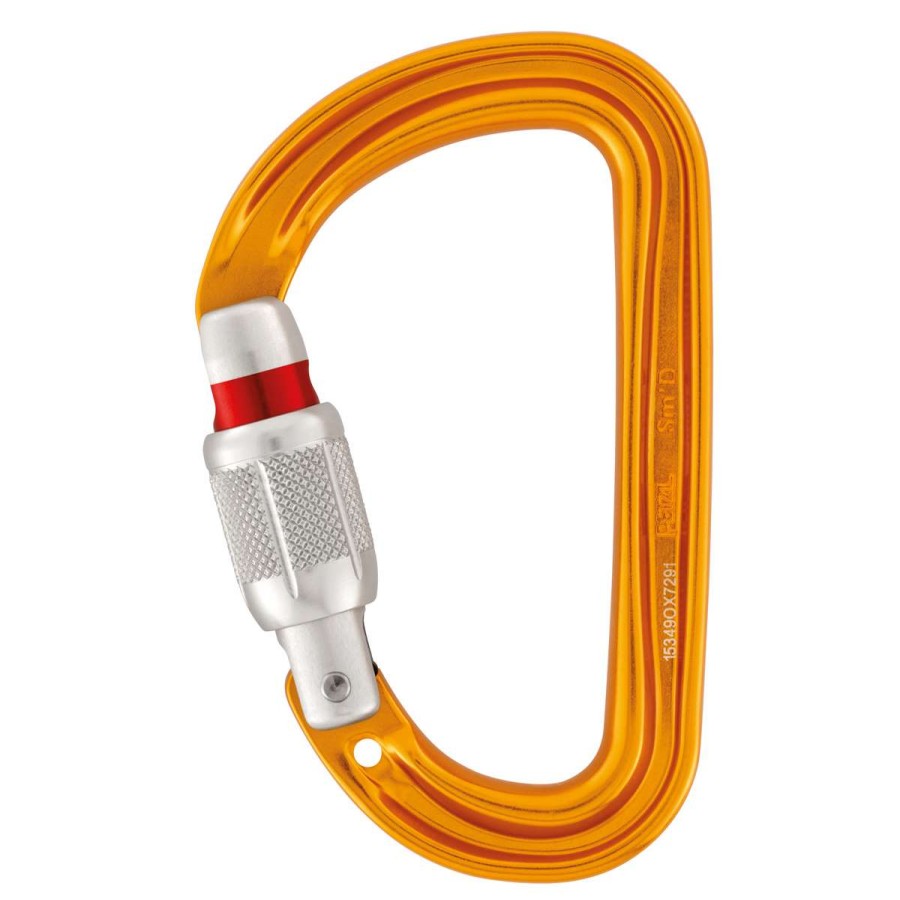 Carabiners & Quickdraws * | Petzl Sm'D Screw-Lock Yellow