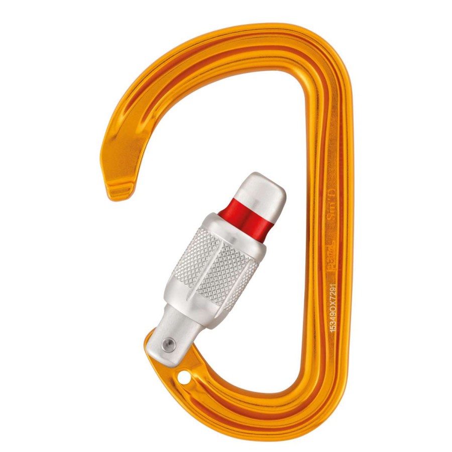 Carabiners & Quickdraws * | Petzl Sm'D Screw-Lock Yellow