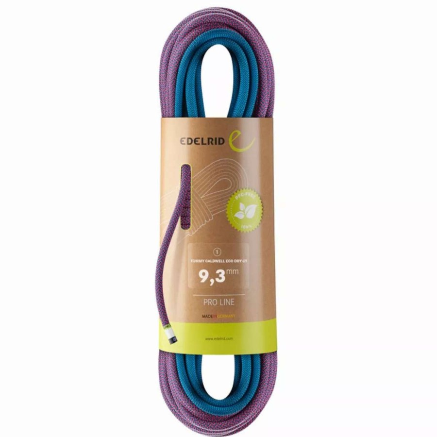 Ropes & Cordage * | Edelrid Tommy Caldwell Eco Dry Colortec 9.3Mm Pink / Icemint