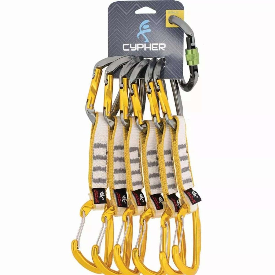 Carabiners & Quickdraws * | Cypher Vesta Sport Mix Quickdraw 12Cm 6 Pack