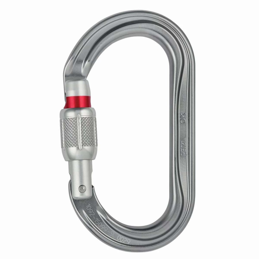 Carabiners & Quickdraws * | Petzl Ok Screw-Lock