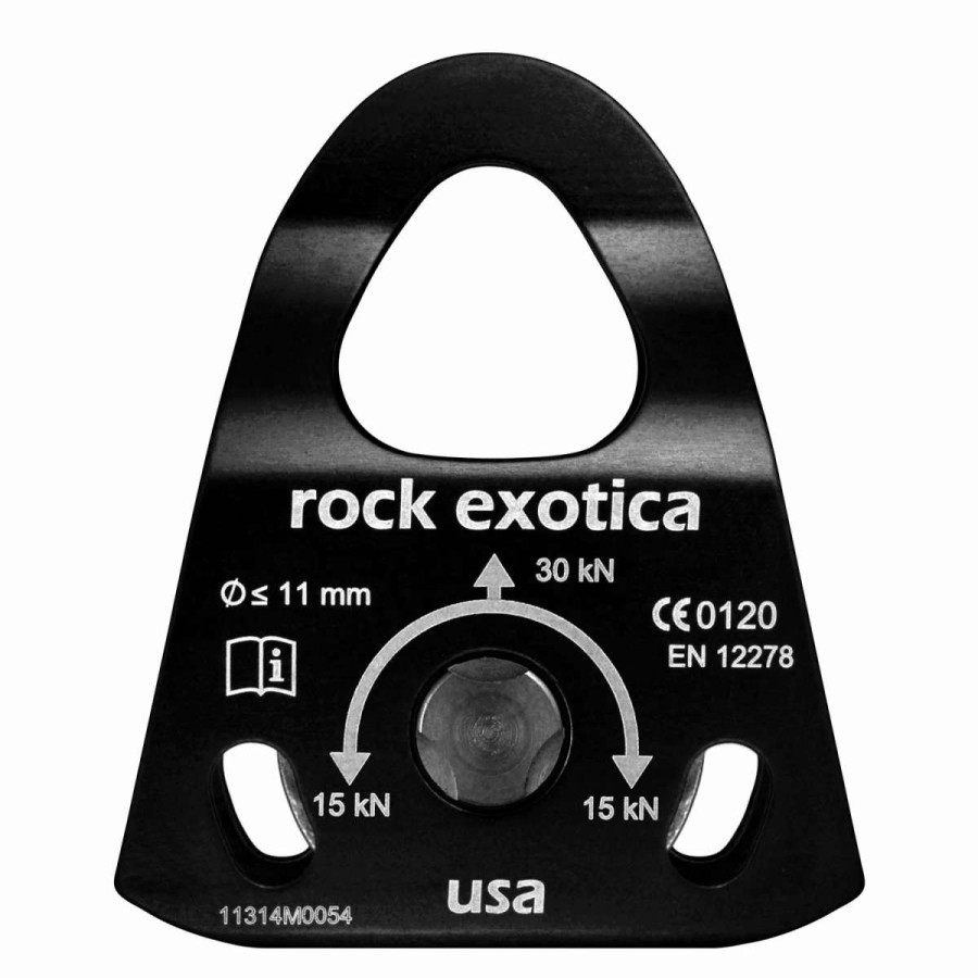 Protection & Hardware * | Rock Exotica Mini Machined Pulley Single Sheave Black