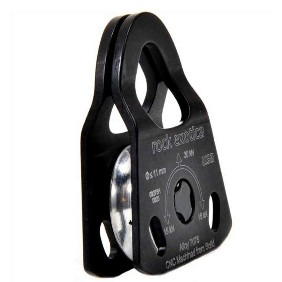 Protection & Hardware * | Rock Exotica Mini Machined Pulley Single Sheave Black