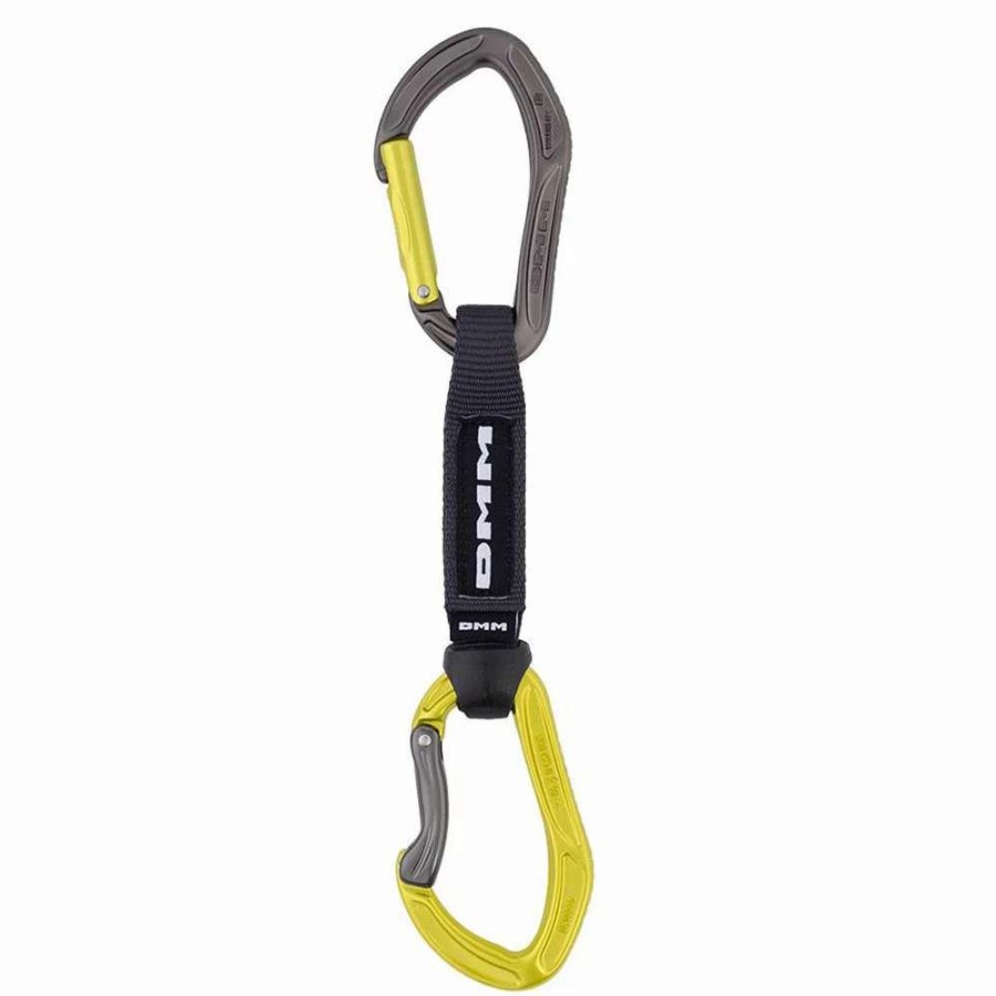 Carabiners & Quickdraws * | Dmm Alpha Sport Quickdraw Titanium / Lime