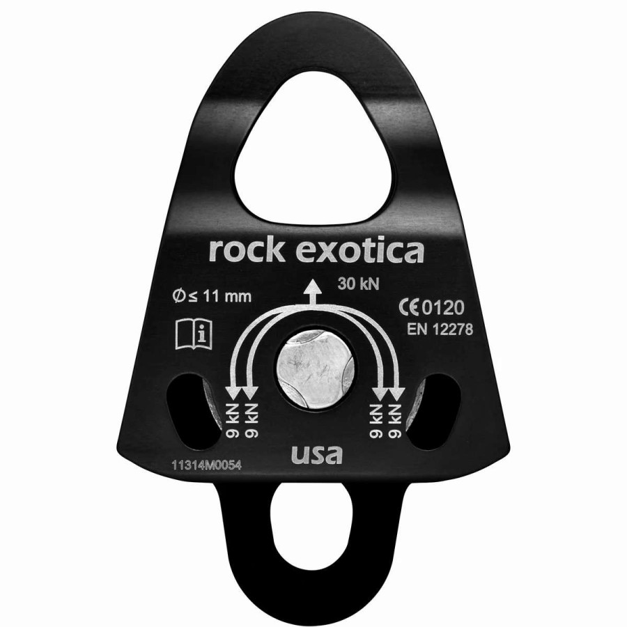 Protection & Hardware * | Rock Exotica Mini Machined Pulley Double Sheave Black