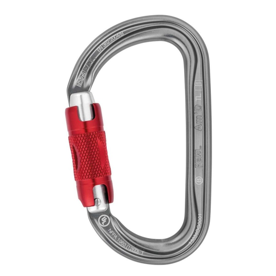 Carabiners & Quickdraws * | Petzl Am'D Twist-Lock Gray