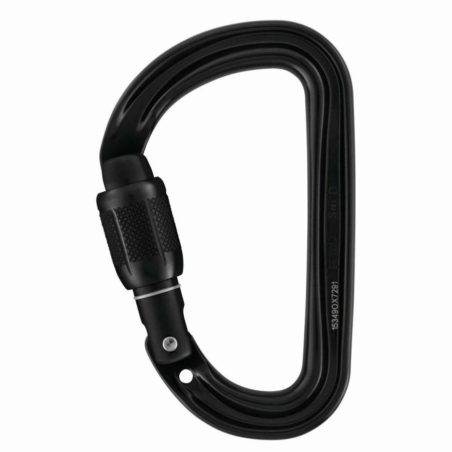 Carabiners & Quickdraws * | Petzl Sm'D Screw-Lock Black