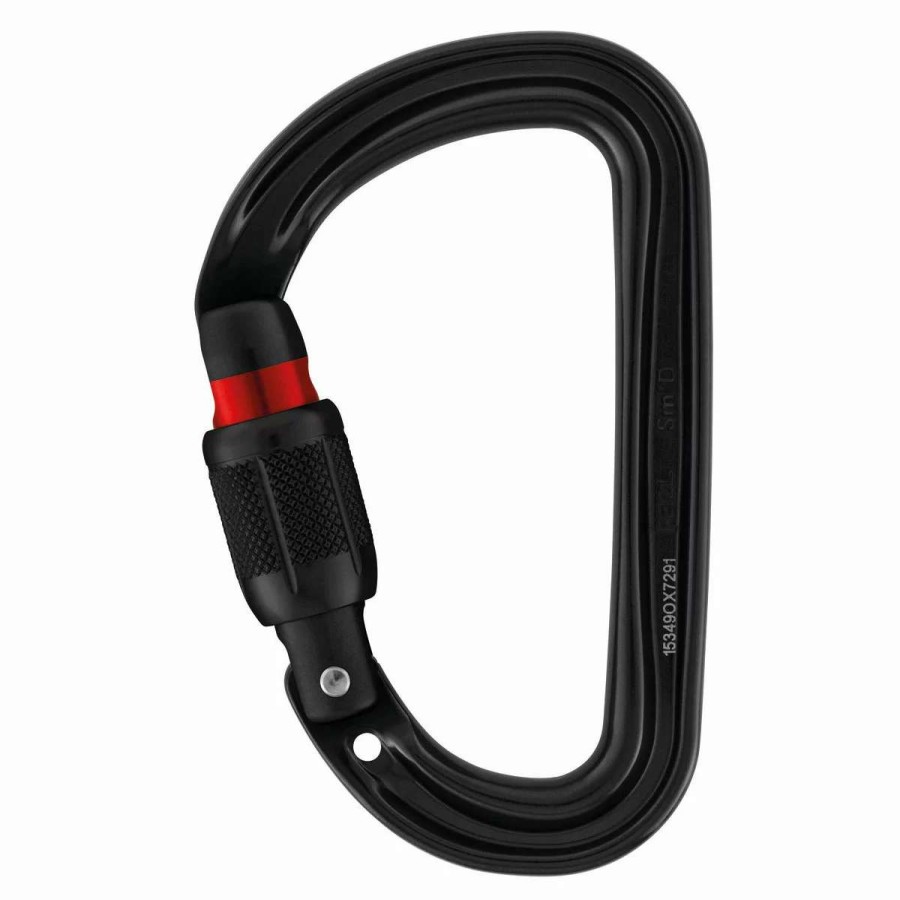 Carabiners & Quickdraws * | Petzl Sm'D Screw-Lock Black